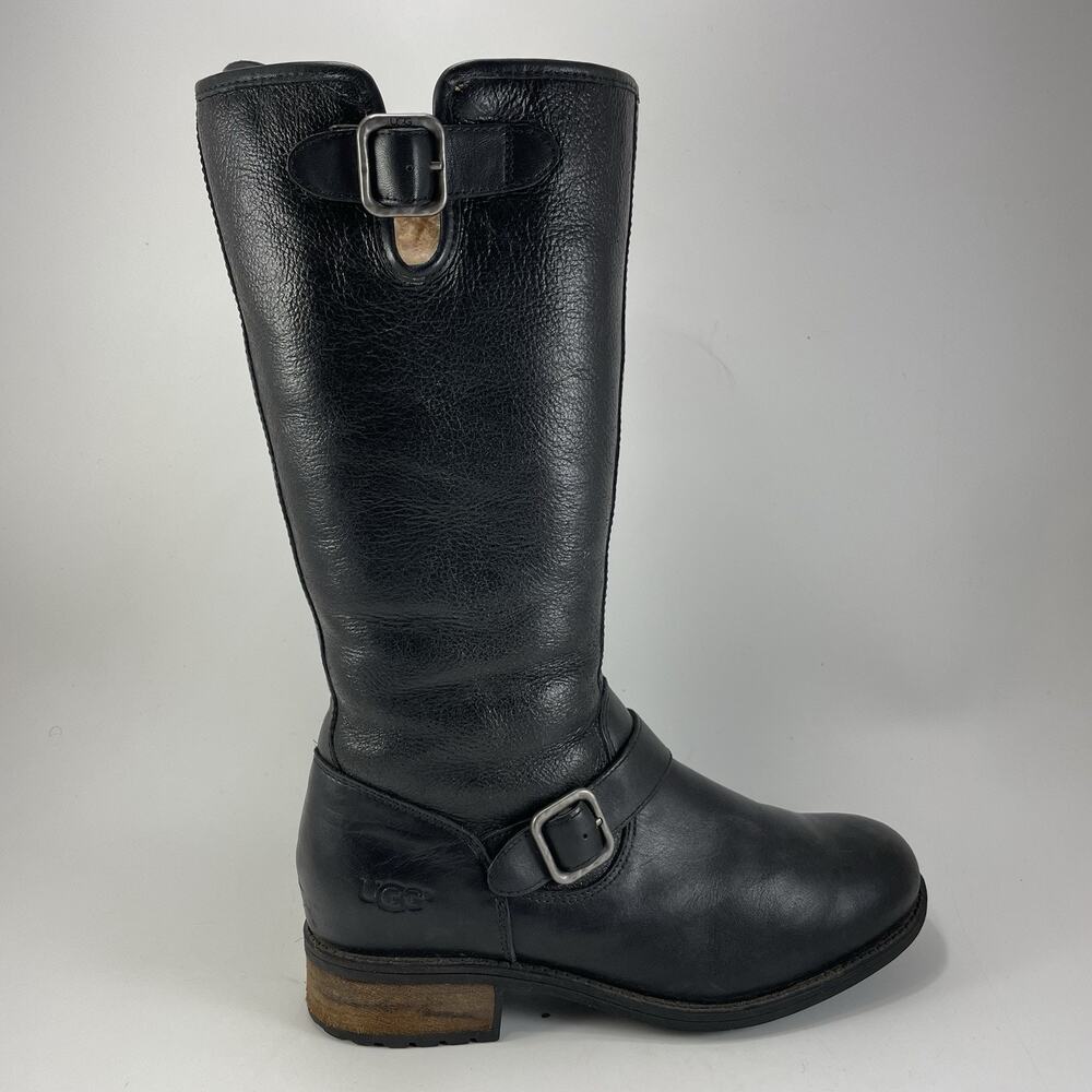 UGG Chancery Bomber Tall Riding Snow Boots Womens Size 8.5 Shearling Lined